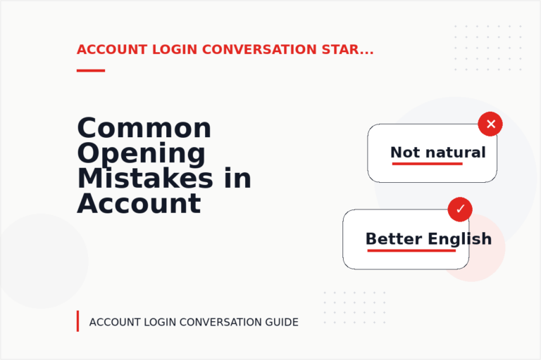 Common Opening Mistakes in Account Login Conversations Common Opening Mistakes in Account Login Conversations