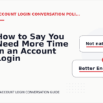 How to Say You Need More Time in an Account Login Conversation