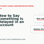 How to Say Something Is Delayed in an Account Login Conversation