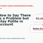 How to Say There Is a Problem but Stay Polite in Account Login Conversation English