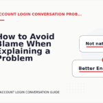 How to Avoid Blame When Explaining a Problem in Account Login Conversation English