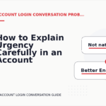 How to Explain Urgency Carefully in an Account Login Conversation