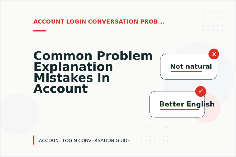 Common Problem Explanation Mistakes in Account Login Conversation English Common Problem Explanation Mistakes in Account Login Conversation English