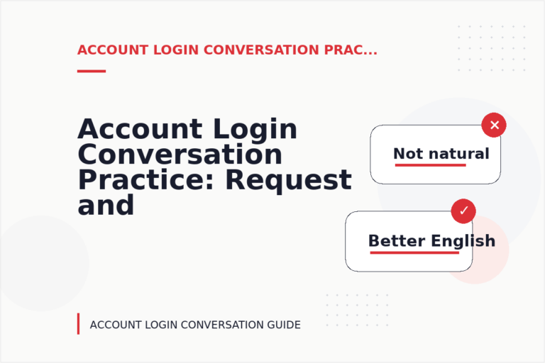 Account Login Conversation Practice: Request and Reply Examples