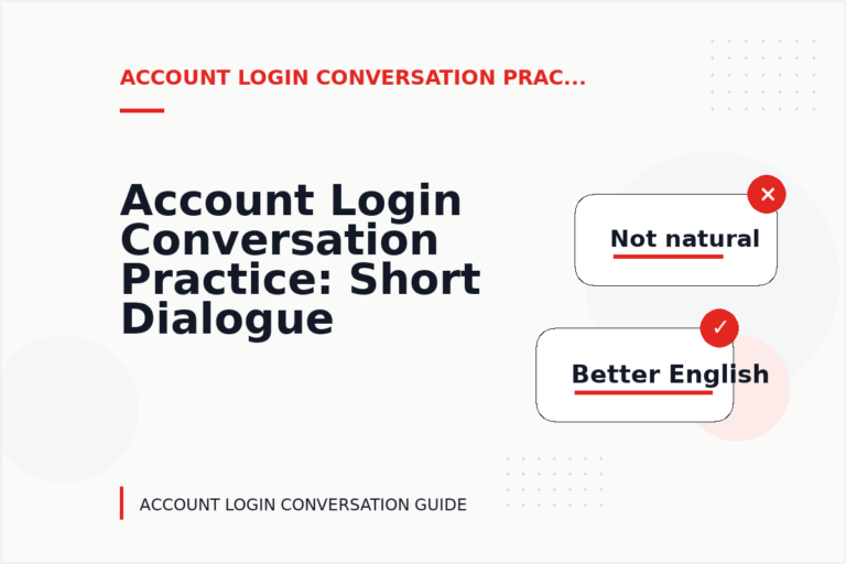Account Login Conversation Practice: Short Dialogue Examples