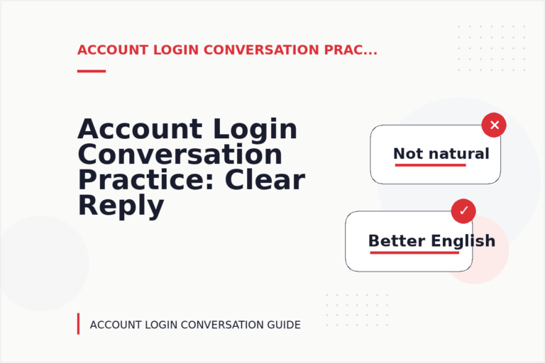 Account Login Conversation Practice: Clear Reply Patterns
