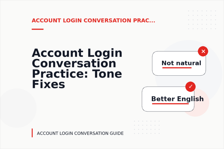 Account Login Conversation Practice: Tone Fixes for Real Situations